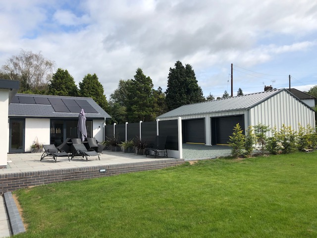 Steel Framed Garage with Studio Reception